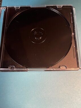 Blank Black CD Jewel Case - Clear Cover 10 pk New